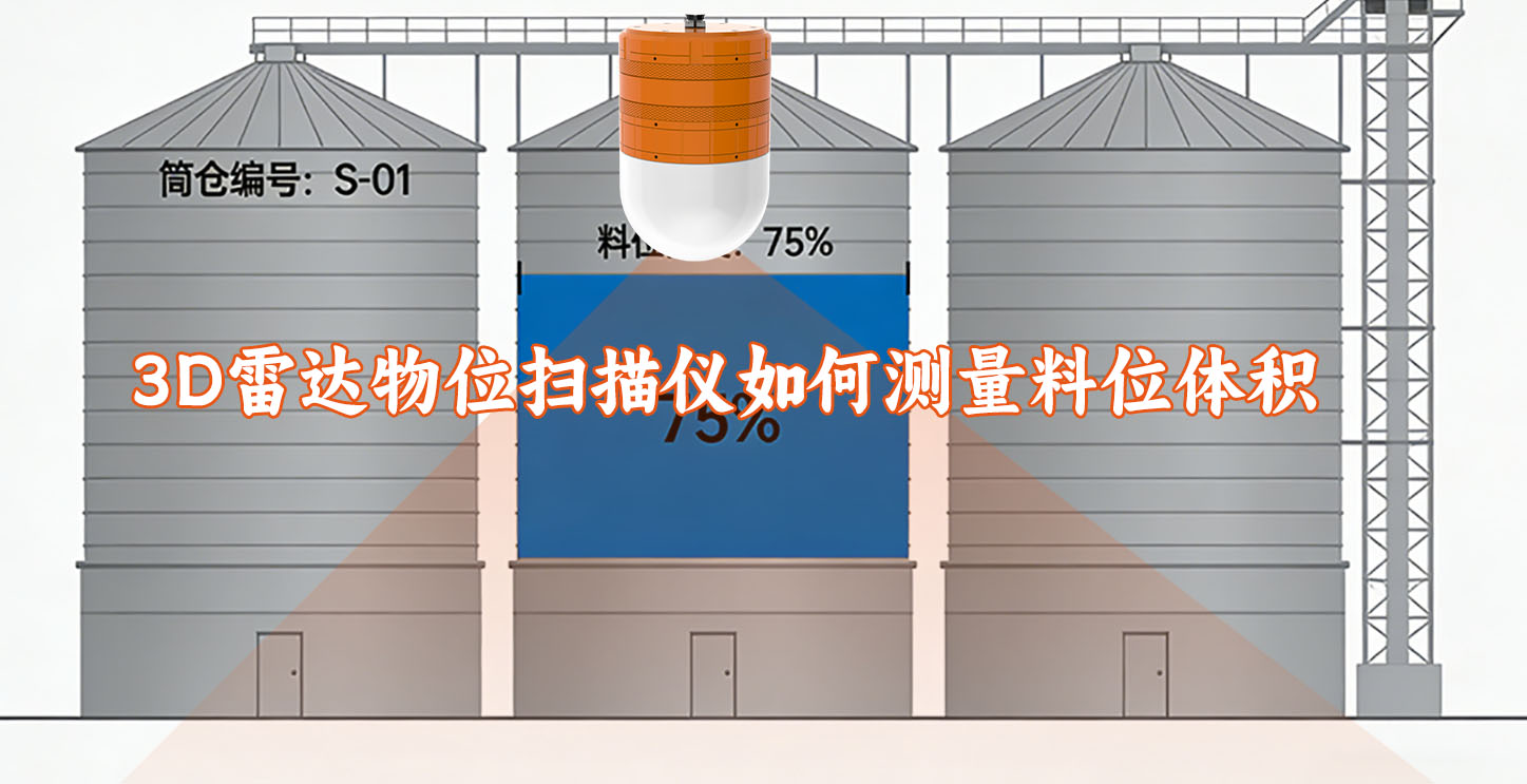 3D雷达物位扫描仪如何测量料位体积